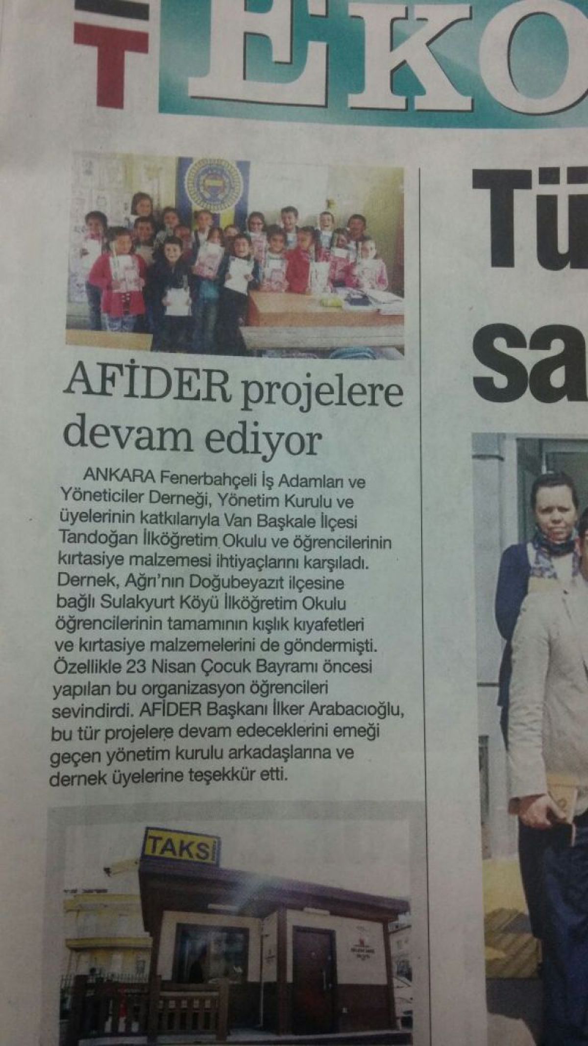 Afider Projelere Devam Ediyor